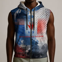Freddie Stowers Sleeveless Zip Hoodie African American Military Hero - Medal Of Honor 157th Infantry Division
