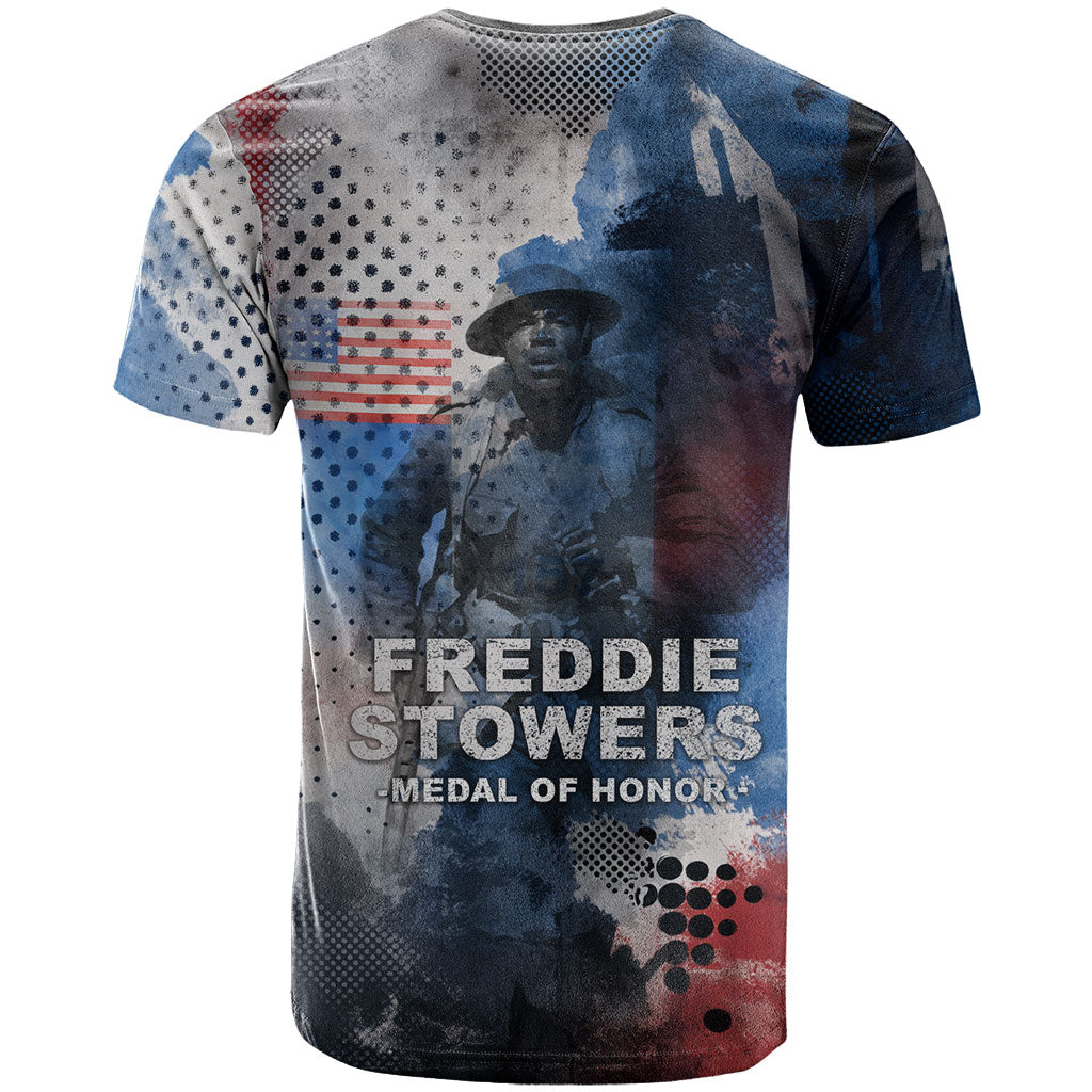 Freddie Stowers T shirt African American Military Hero - Medal Of Honor 157th Infantry Division