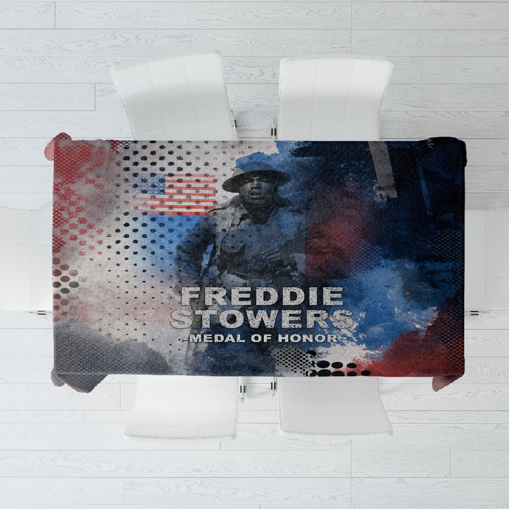 Freddie Stowers Tablecloth African American Military Hero - Medal Of Honor 157th Infantry Division