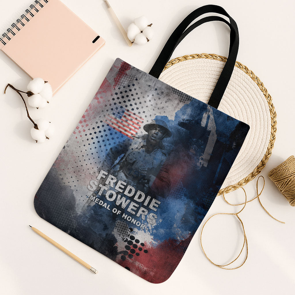 Freddie Stowers Tote Bag African American Military Hero - Medal Of Honor 157th Infantry Division