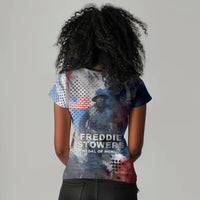 Freddie Stowers Women V-Neck T-Shirt African American Military Hero - Medal Of Honor 157th Infantry Division