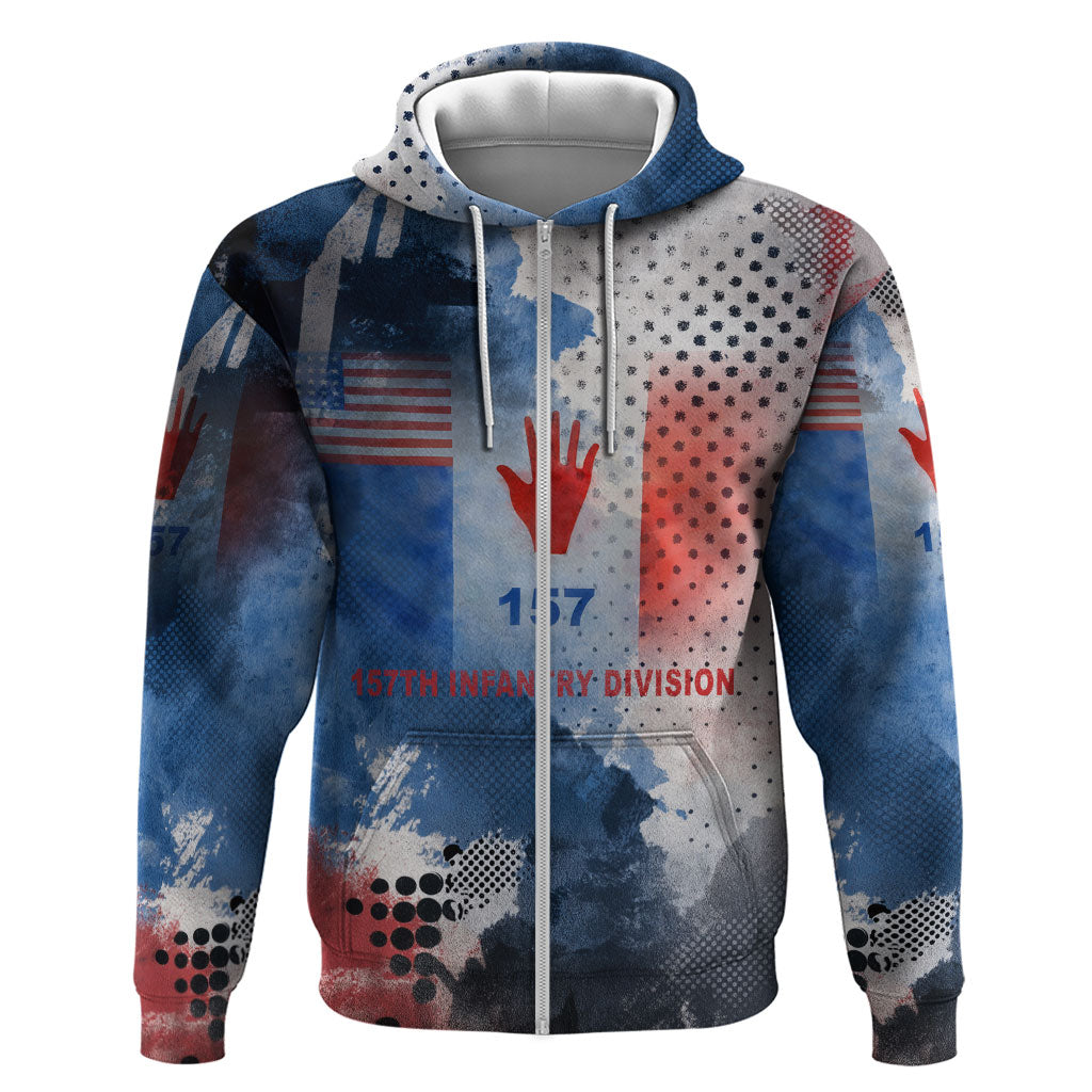 Freddie Stowers Zip Hoodie African American Military Hero - Medal Of Honor 157th Infantry Division