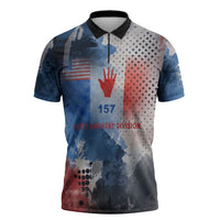 Freddie Stowers Zipper Polo Shirt African American Military Hero - Medal Of Honor 157th Infantry Division