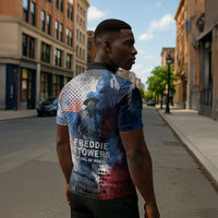 Freddie Stowers Zipper Polo Shirt African American Military Hero - Medal Of Honor 157th Infantry Division