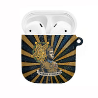 Freddie Stowers AirPods Case Medal Of Honor Hero - Vintage Retro Sunburst - Military Valor Heritage