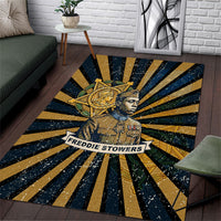 Freddie Stowers Area Rug Medal Of Honor Hero - Vintage Retro Sunburst - Military Valor Heritage