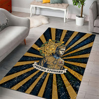 Freddie Stowers Area Rug Medal Of Honor Hero - Vintage Retro Sunburst - Military Valor Heritage