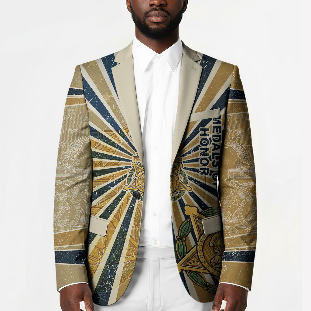 Freddie Stowers Blazer Medal Of Honor Hero - Vintage Retro Sunburst - Military Valor Heritage