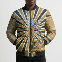 Freddie Stowers Bomber Puffer Jacket Medal Of Honor Hero - Vintage Retro Sunburst - Military Valor Heritage