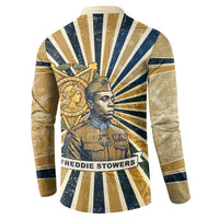 Freddie Stowers Button Sweatshirt Medal Of Honor Hero - Vintage Retro Sunburst - Military Valor Heritage