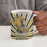 Freddie Stowers Ceramic Mug Medal Of Honor Hero - Vintage Retro Sunburst - Military Valor Heritage