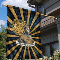 Freddie Stowers Garden Flag Medal Of Honor Hero - Vintage Retro Sunburst - Military Valor Heritage