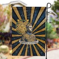 Freddie Stowers Garden Flag Medal Of Honor Hero - Vintage Retro Sunburst - Military Valor Heritage