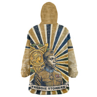 Freddie Stowers Kid Wearable Blanket Hoodie Medal Of Honor Hero - Vintage Retro Sunburst - Military Valor Heritage