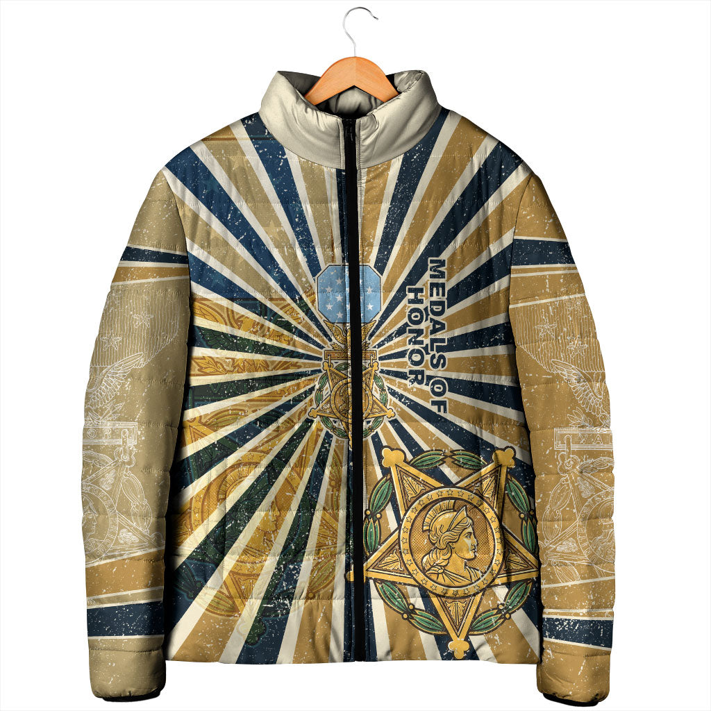 Freddie Stowers Padded Jacket Medal Of Honor Hero - Vintage Retro Sunburst - Military Valor Heritage