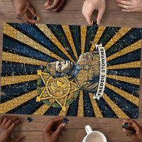 Freddie Stowers Puzzle Medal Of Honor Hero - Vintage Retro Sunburst - Military Valor Heritage