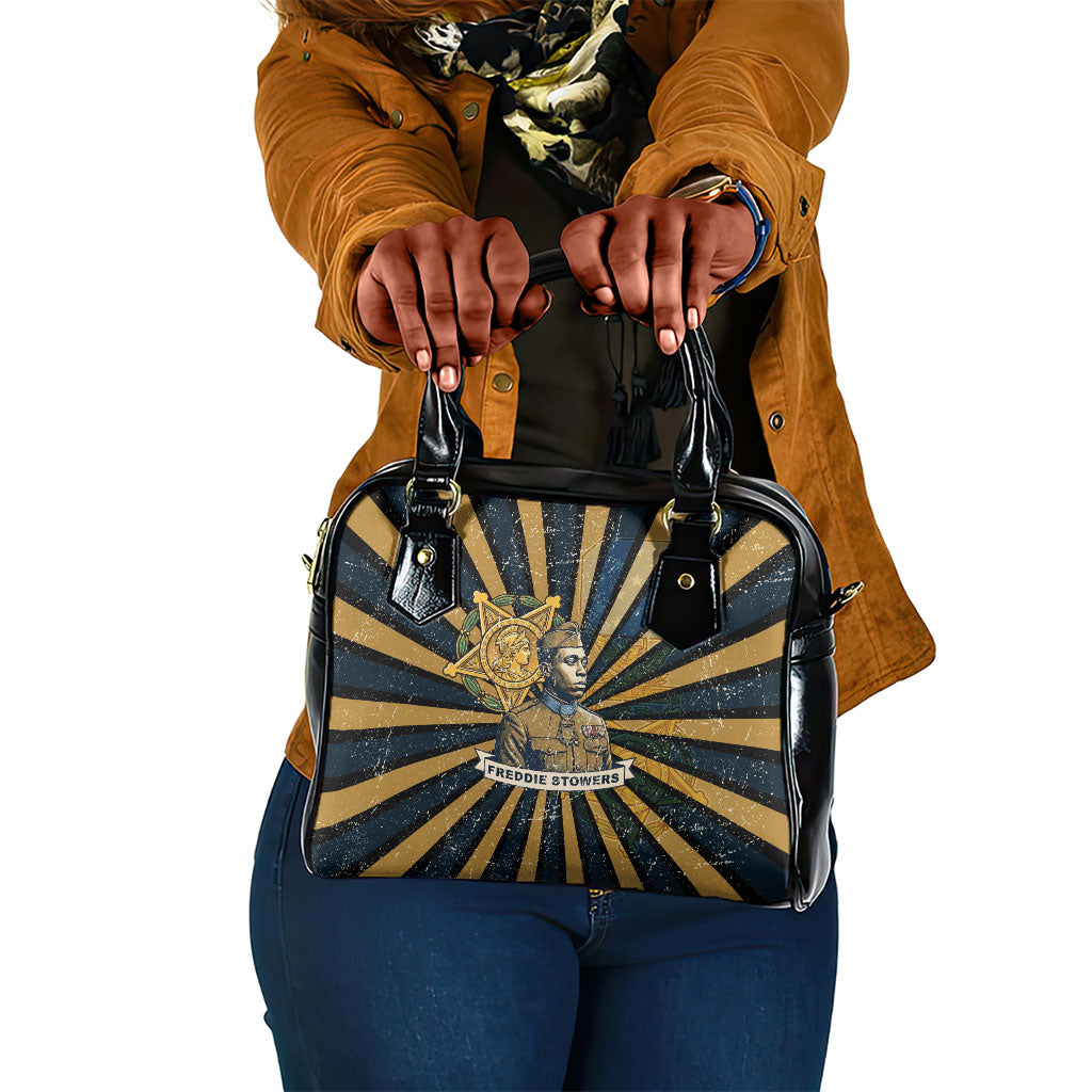 Freddie Stowers Shoulder Handbag Medal Of Honor Hero - Vintage Retro Sunburst - Military Valor Heritage