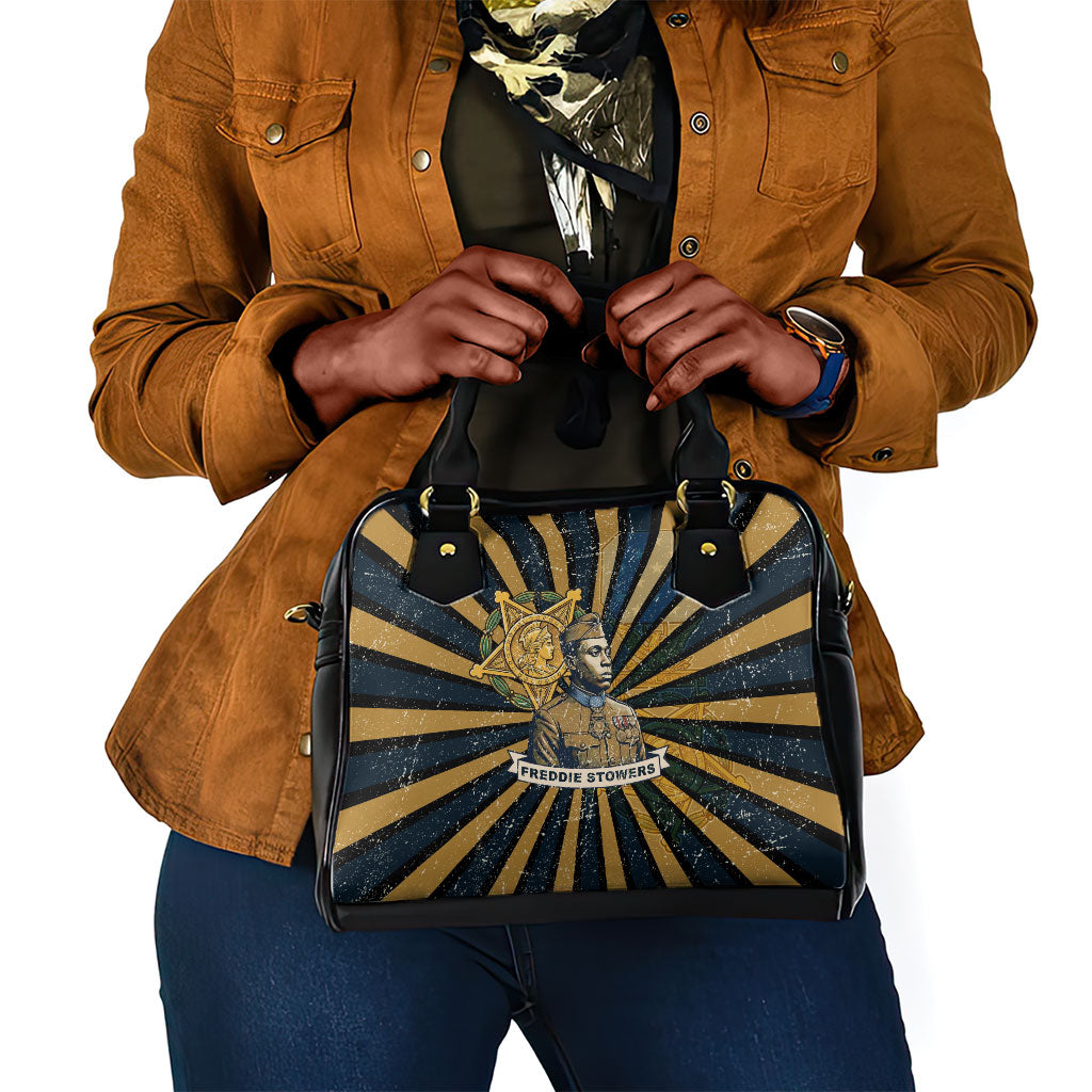 Freddie Stowers Shoulder Handbag Medal Of Honor Hero - Vintage Retro Sunburst - Military Valor Heritage