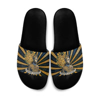 Freddie Stowers Slide Sandals Medal Of Honor Hero - Vintage Retro Sunburst - Military Valor Heritage
