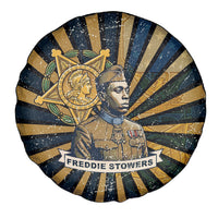 Freddie Stowers Spare Tire Cover Medal Of Honor Hero - Vintage Retro Sunburst - Military Valor Heritage