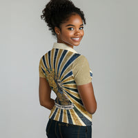 Freddie Stowers Women Polo Shirt Medal Of Honor Hero - Vintage Retro Sunburst - Military Valor Heritage