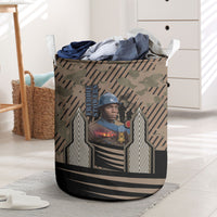 Freddie Stowers African American Laundry Basket Medal Of Honor Red Hand - Military Camouflage Striped World War I