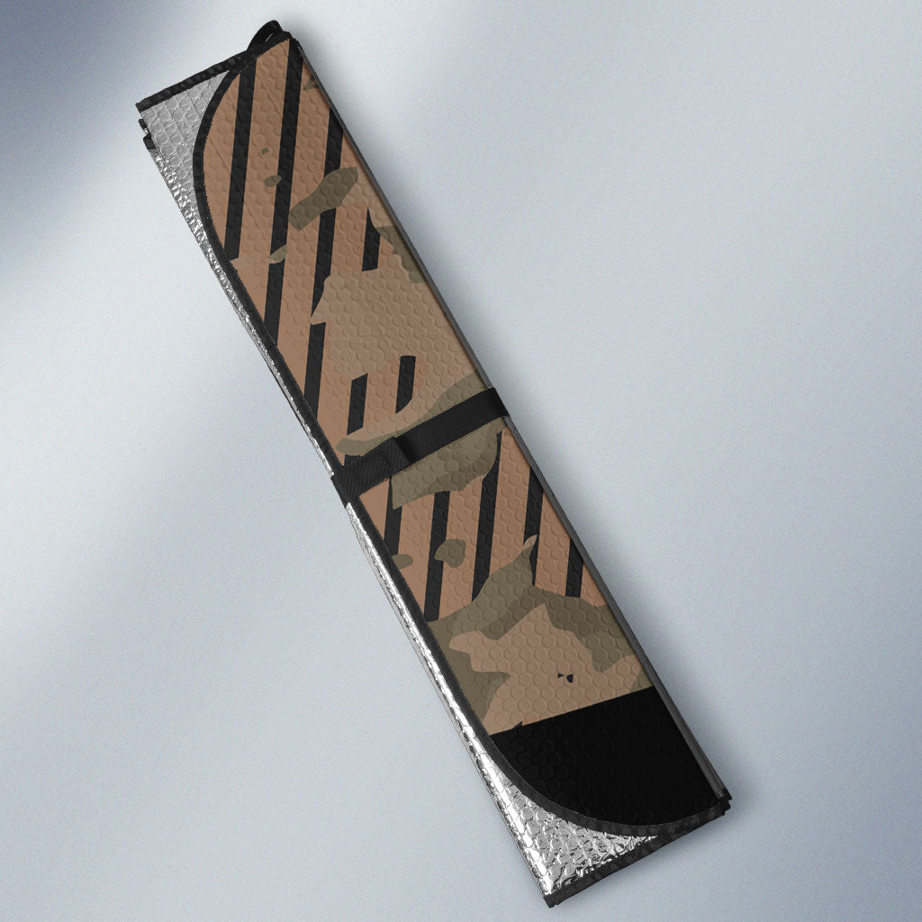 Freddie Stowers African American Auto Sun Shade Medal Of Honor Red Hand - Military Camouflage Striped World War I