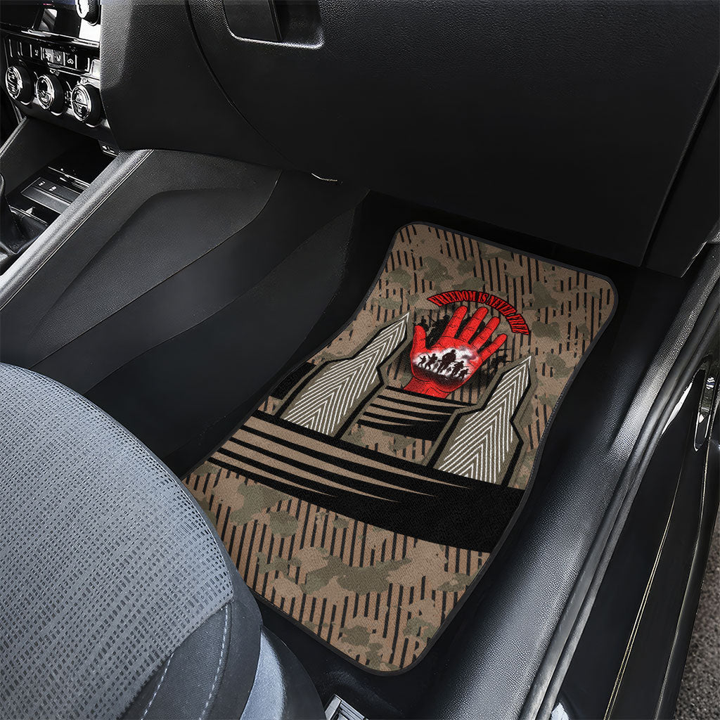 Freddie Stowers African American Car Mats Medal Of Honor Red Hand - Military Camouflage Striped World War I