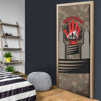 Freddie Stowers African American Door Cover Medal Of Honor Red Hand - Military Camouflage Striped World War I