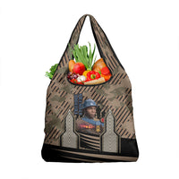 Freddie Stowers African American Grocery Bag Medal Of Honor Red Hand - Military Camouflage Striped World War I