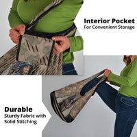 Freddie Stowers African American Grocery Bag Medal Of Honor Red Hand - Military Camouflage Striped World War I
