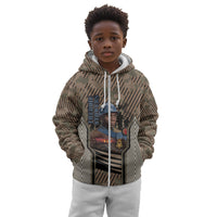 Freddie Stowers African American Kid Hoodie Medal Of Honor Red Hand - Military Camouflage Striped World War I