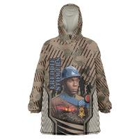 Freddie Stowers African American Kid Wearable Blanket Hoodie Medal Of Honor Red Hand - Military Camouflage Striped World War I