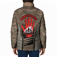 Freddie Stowers African American Padded Jacket Medal Of Honor Red Hand - Military Camouflage Striped World War I