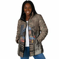 Freddie Stowers African American Padded Jacket Medal Of Honor Red Hand - Military Camouflage Striped World War I