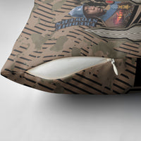 Freddie Stowers African American Pillow Cover Medal Of Honor Red Hand - Military Camouflage Striped World War I