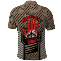 Freddie Stowers African American Polo Shirt Medal Of Honor Red Hand - Military Camouflage Striped World War I