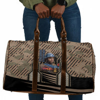 Freddie Stowers African American Travel Bag Medal Of Honor Red Hand - Military Camouflage Striped World War I