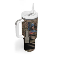 Freddie Stowers African American Tumbler With Handle Medal Of Honor Red Hand - Military Camouflage Striped World War I