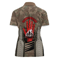 Freddie Stowers African American Women Polo Shirt Medal Of Honor Red Hand - Military Camouflage Striped World War I