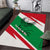 Lebanon Phoenix Area Rug with Cedar Flag Colors and Inspirational Quote