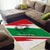 Lebanon Phoenix Area Rug with Cedar Flag Colors and Inspirational Quote