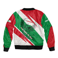 Lebanon Phoenix Bomber Jacket with Cedar Flag Colors and Inspirational Quote
