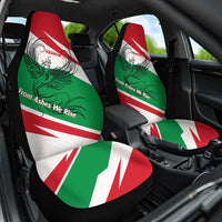 Lebanon Phoenix Car Seat Cover with Cedar Flag Colors and Inspirational Quote