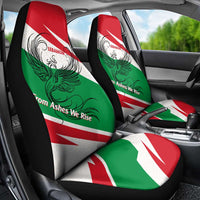 Lebanon Phoenix Car Seat Cover with Cedar Flag Colors and Inspirational Quote