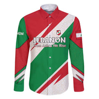 Lebanon Phoenix Family Matching Long Sleeve Bodycon Dress and Hawaiian Shirt with Cedar Flag Colors and Inspirational Quote