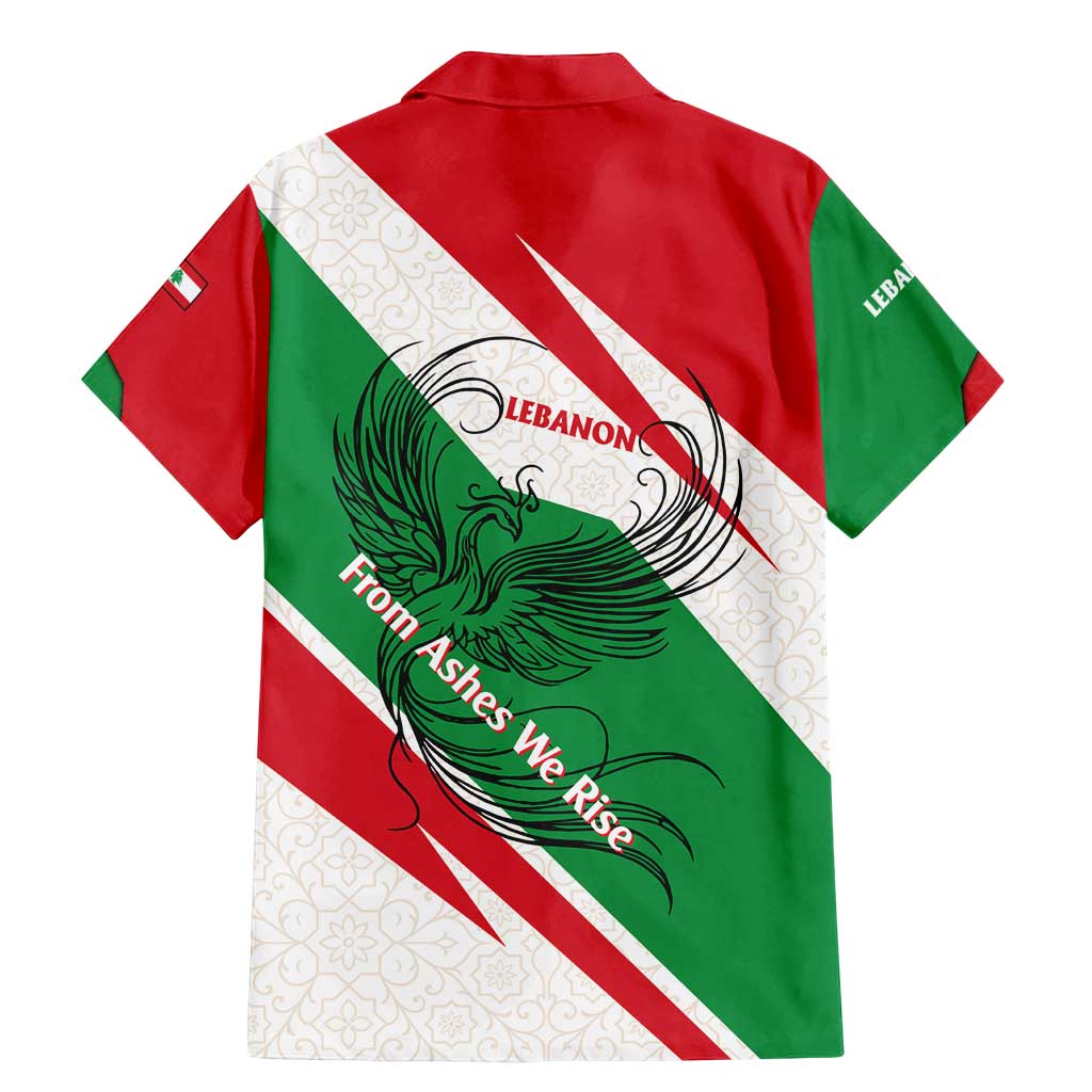 Lebanon Phoenix Family Matching Mermaid Dress and Hawaiian Shirt with Cedar Flag Colors and Inspirational Quote