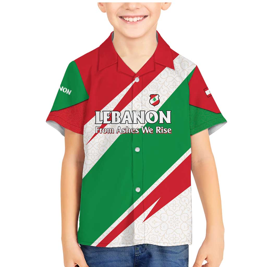 Lebanon Phoenix Family Matching Mermaid Dress and Hawaiian Shirt with Cedar Flag Colors and Inspirational Quote