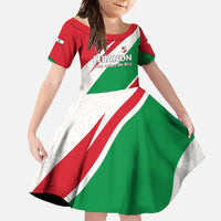 Lebanon Phoenix Family Matching Off Shoulder Maxi Dress and Hawaiian Shirt with Cedar Flag Colors and Inspirational Quote