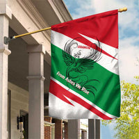 Lebanon Phoenix Garden Flag with Cedar Flag Colors and Inspirational Quote